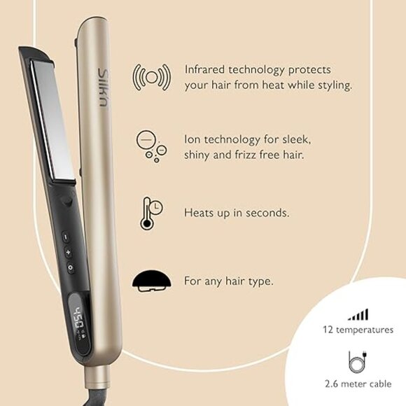 New in box, sealed: Silk'n Hair Flat Iron I SilkyStraight I 2-in-1 - Picture 2 of 5